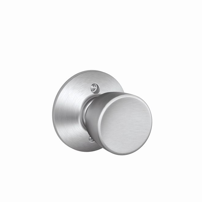 Schlage Bell Knob Half Dummy in Satin Chrome finish