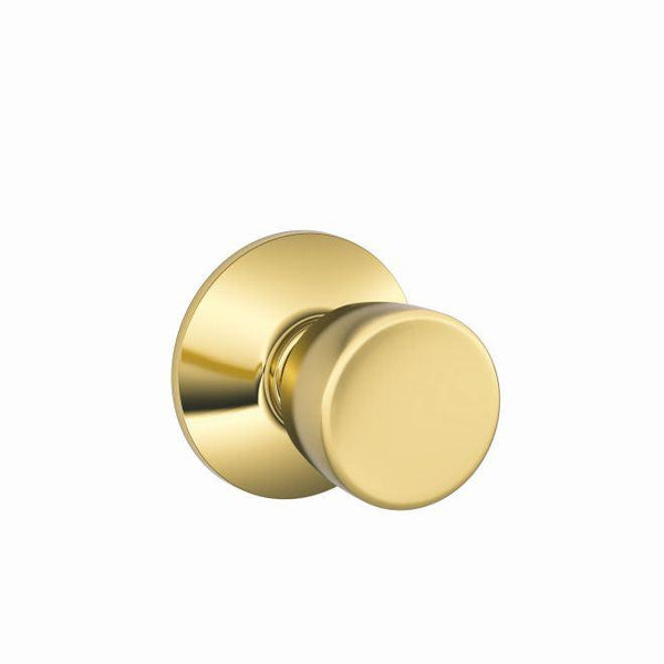 Schlage Bell Passage Knob in Lifetime Brass finish