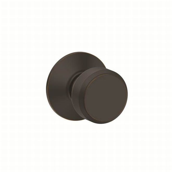 Schlage Bowery Knob Dummy Interior Trim - Exterior Handleset Sold Separately in Aged Bronze finish