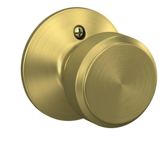 Schlage Bowery Knob Half Dummy in Satin Brass finish