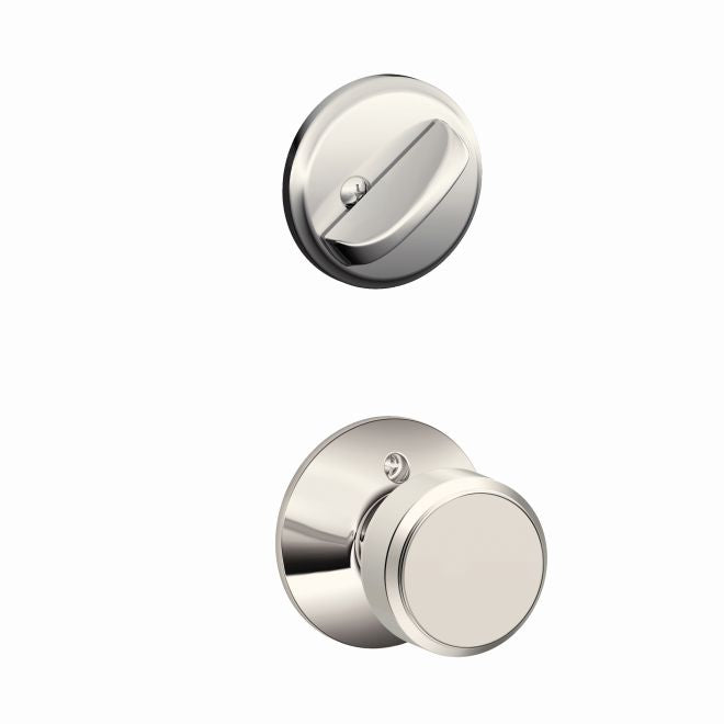 Schlage Bowery Knob Interior Active Trim - Exterior Handleset Sold Separately in Polished Nickel finish