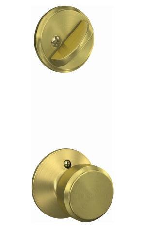 Schlage Bowery Knob Interior Active Trim - Exterior Handleset Sold Separately in Satin Brass finish