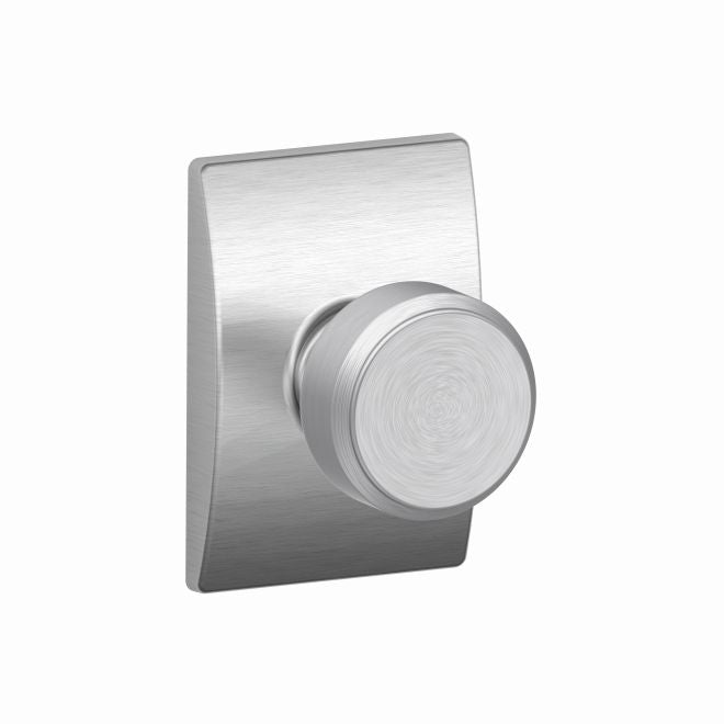 Schlage Bowery Passage Knob With Century Rosette in Satin Chrome finish