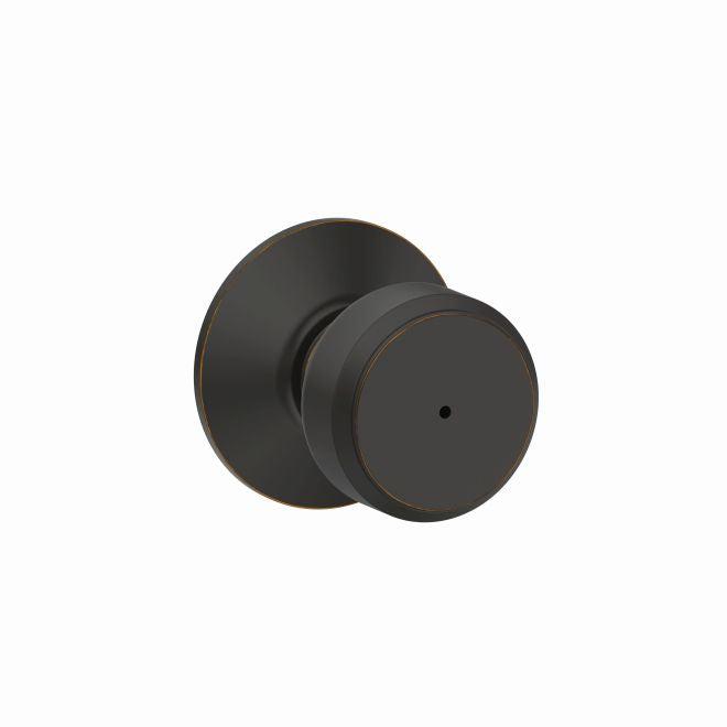 Schlage Bowery Privacy Knob in Aged Bronze finish