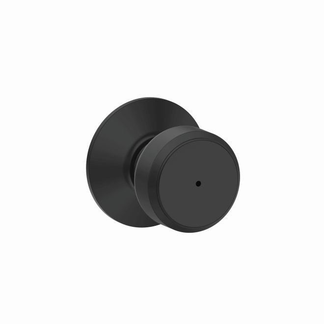 Schlage Bowery Privacy Knob in Flat Black finish