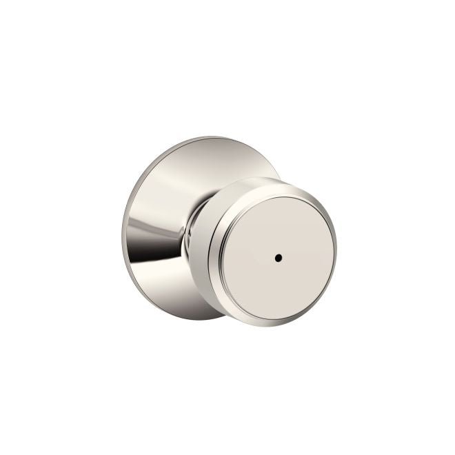 Schlage Bowery Privacy Knob in Polished Nickel finish