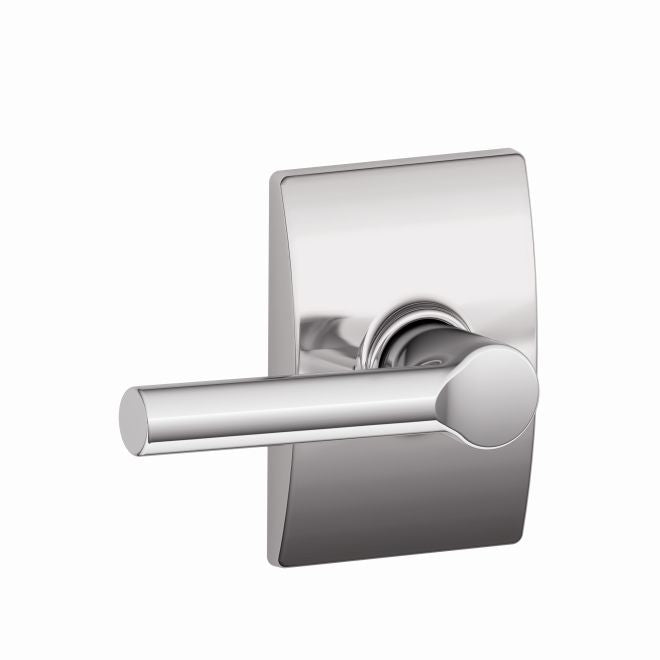 Schlage Broadway Passage Lever With Century Rosette in Bright Chrome finish