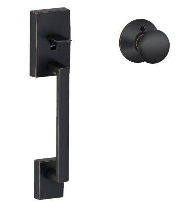 Schlage Century Bottom Half Handleset With Plymouth Knob in Aged Bronze finish