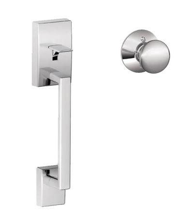 Schlage Century Bottom Half Handleset With Plymouth Knob in Bright Chrome finish