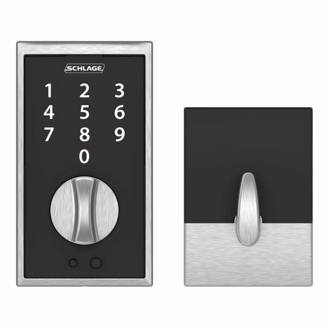 Schlage Century Keyless Touch Deadbolt in Satin Chrome finish