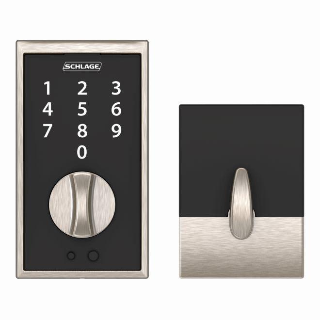 Schlage Century Keyless Touch Deadbolt in Satin Nickel finish