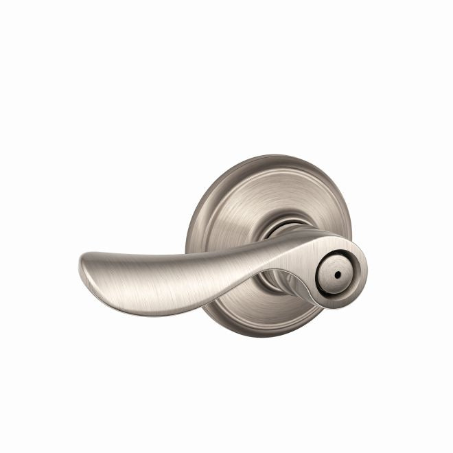 Schlage Champagne Privacy Lever in Satin Nickel finish