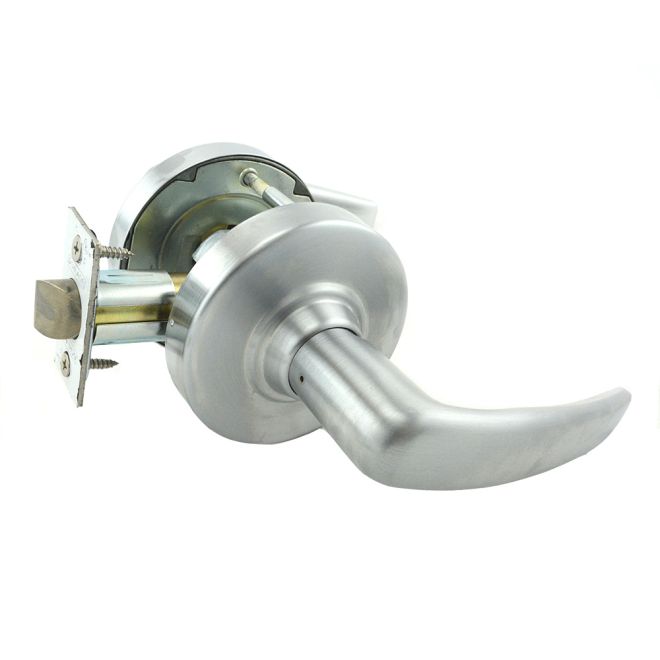 Schlage Commercial ALX Series Grade 2 Passage Athens Lever Lock With 47267038 2-3/4" Springlatch and 47267101 ANSI Strike in Satin Chrome finish