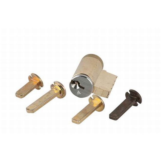 Schlage Commercial Cylinder With Multiple Tailpieces C Keyway 0-Bitted in Satin Chrome finish