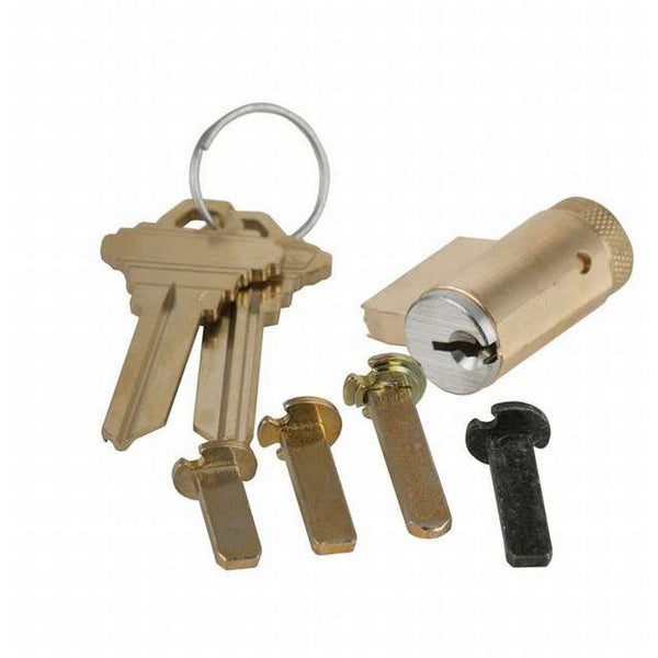 Schlage Commercial Cylinder With Multiple Tailpieces C123 Keyway 0-Bitted in Satin Chrome finish