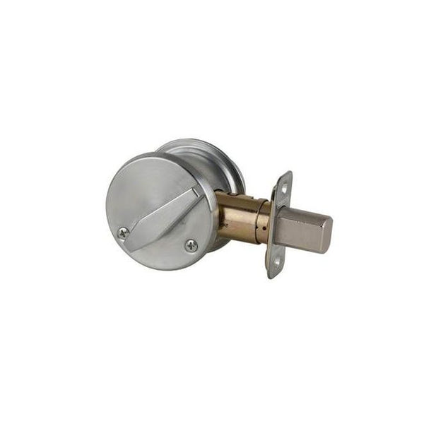 Schlage Commercial Grade 2 Small Format Interchangeable Core Single Cylinder Deadbolt With 12287 Latch and 10094 Strike in Satin Chrome finish