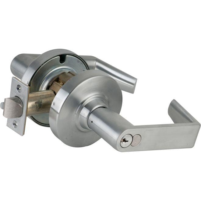 Schlage Commercial ND Series Vandlgard Entry Large Format C Keyway Rhodes Lockset With 13-247 Latch 10-025 Strike in Satin Chrome finish