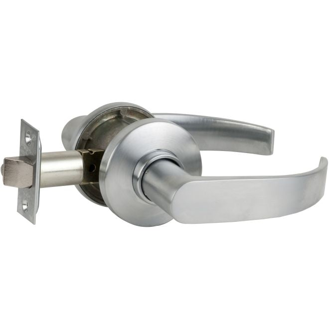 Schlage Commercial S Series Neptune Passage Door Lever Set With 16-203 Latch 10-001 Strike in Satin Chrome finish