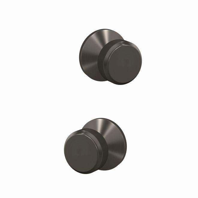 Schlage Custom Bowery Passage and Privacy Knob With Kinsler Rosette in Black Stainless finish