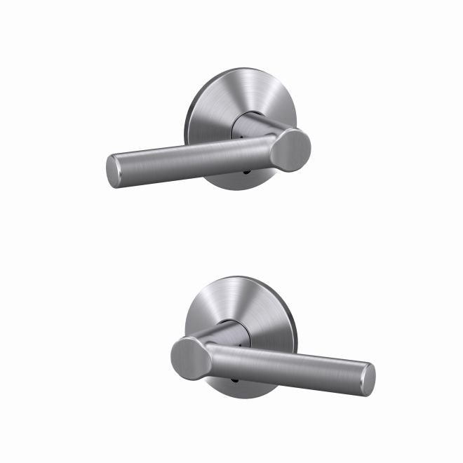 Schlage Custom Broadway Lever With Kinsler Rosette Non Turning Double Dummy Pair in Satin Chrome finish