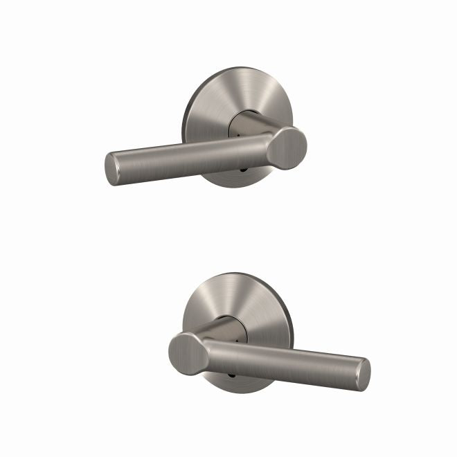 Schlage Custom Broadway Lever With Kinsler Rosette Non Turning Double Dummy Pair in Satin Nickel finish