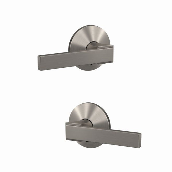 Schlage Custom Northbrook Lever With Kinsler Rosette Non Turning Double Dummy Pair in Satin Nickel finish