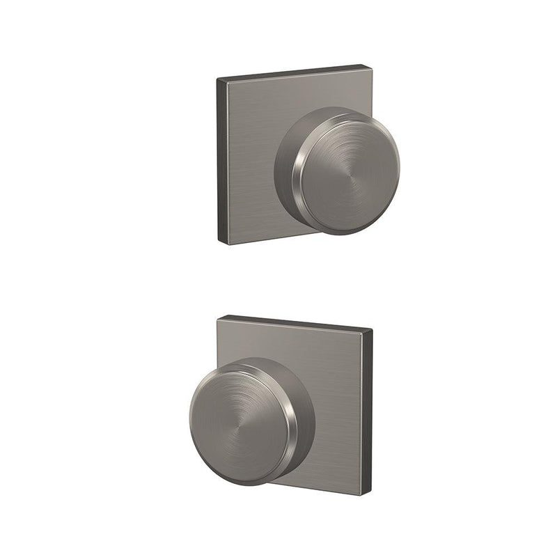 Schlage Custom Passage and Privacy Swanson Knob with Collins Rosette in Satin Nickel finish