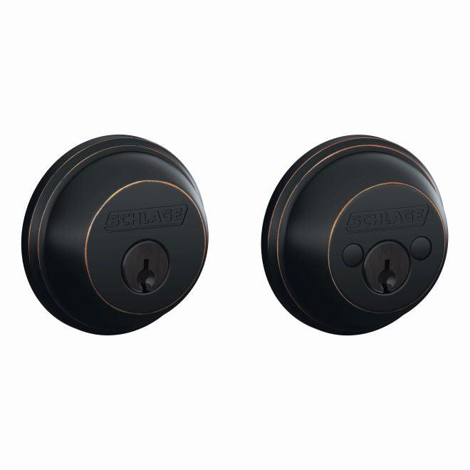 Schlage Double Cylinder Deadbolt in Aged Bronze finish