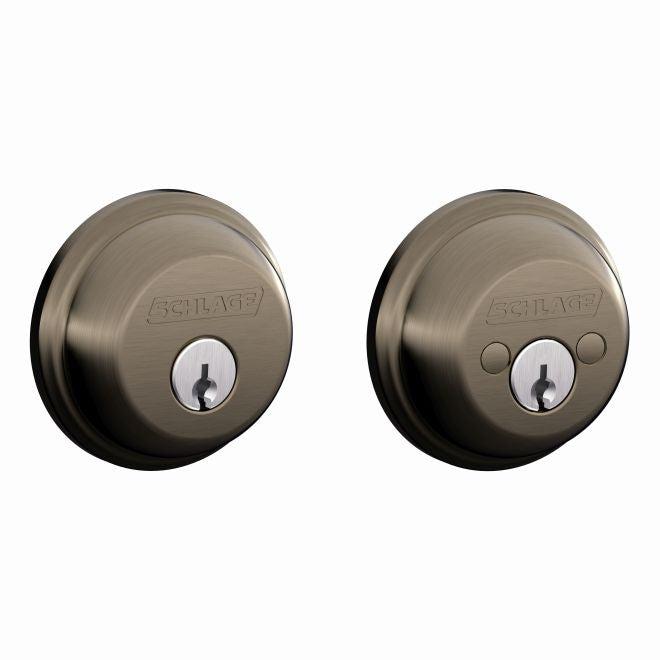 Schlage Double Cylinder Deadbolt in Antique Pewter finish