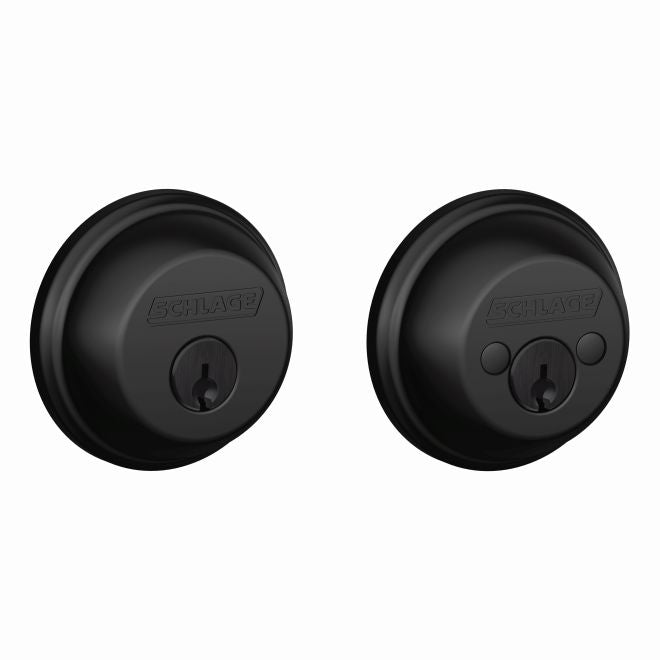 Schlage Double Cylinder Deadbolt in Flat Black finish