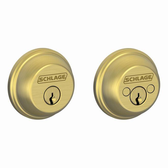 Schlage Double Cylinder Deadbolt in Satin Brass finish