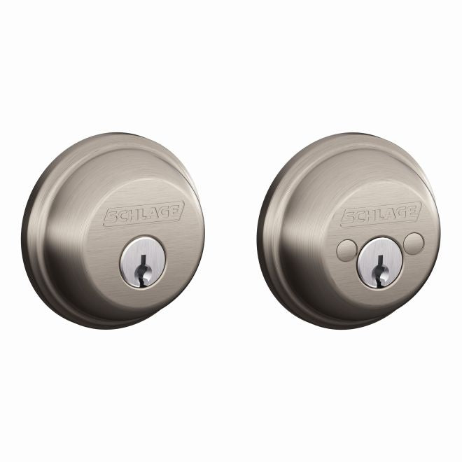 Schlage Double Cylinder Deadbolt in Satin Nickel finish