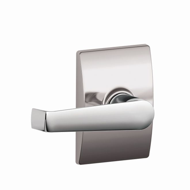 Schlage Elan Passage Lever With Century Rosette in Bright Chrome finish