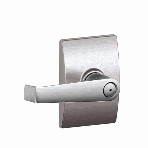 Schlage Elan Privacy Lever With Century Rosette in Satin Chrome finish