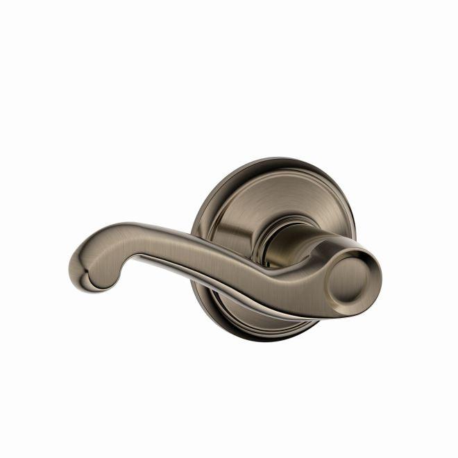 Schlage Flair Passage Lever in Antique Pewter finish