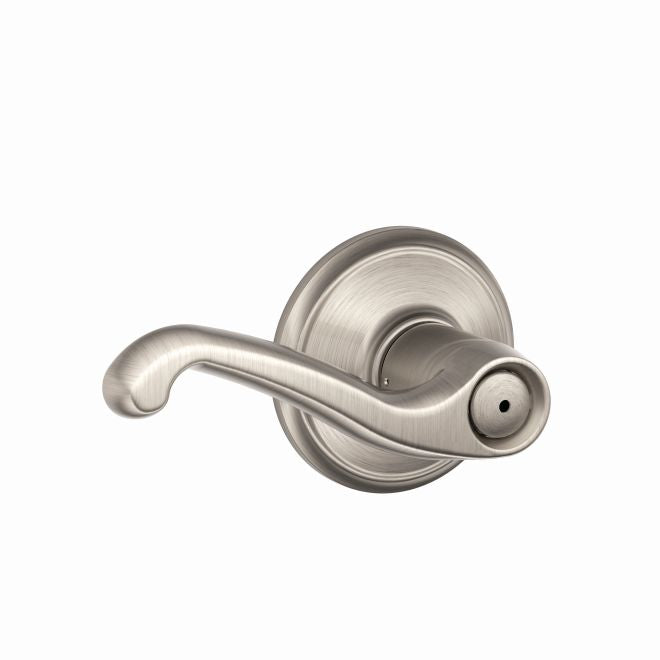 Schlage Flair Privacy Lever in Satin Nickel finish