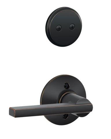 Schlage Latitude Dummy Lever Interior Trim - Exterior Handleset Sold Separately in Aged Bronze finish