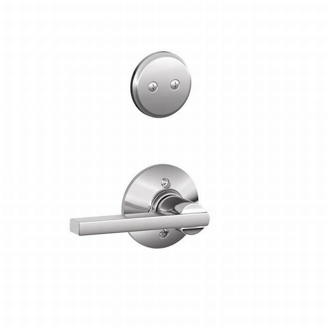 Schlage Latitude Dummy Lever Interior Trim - Exterior Handleset Sold Separately in Bright Chrome finish