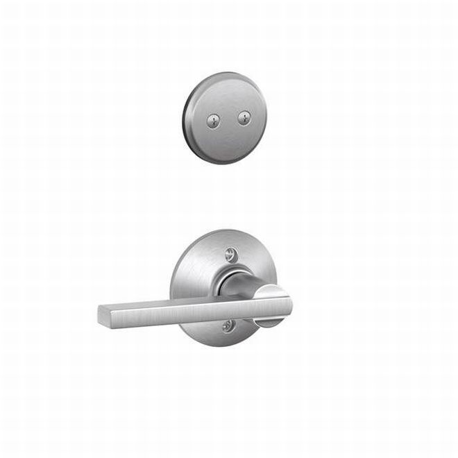 Schlage Latitude Dummy Lever Interior Trim - Exterior Handleset Sold Separately in Satin Chrome finish