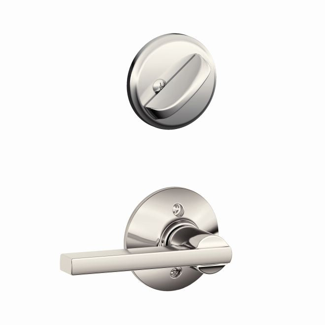 Schlage Latitude Lever Interior Active Trim - Exterior Handleset Sold Separately in Polished Nickel finish