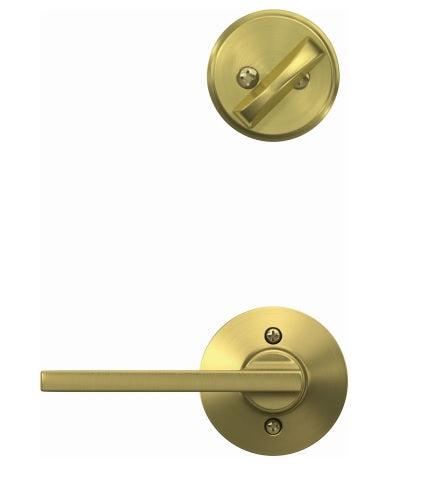 Schlage Latitude Lever Interior Active Trim - Exterior Handleset Sold Separately in Satin Brass finish