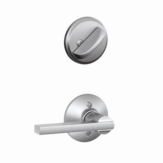 Schlage Latitude Lever Interior Active Trim - Exterior Handleset Sold Separately in Satin Chrome finish