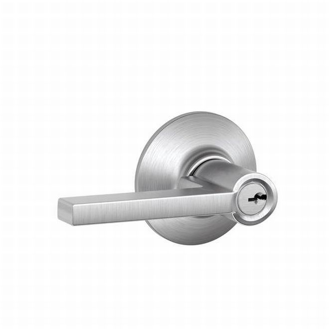 Schlage Latitude Lever Storeroom Lock in Satin Chrome finish