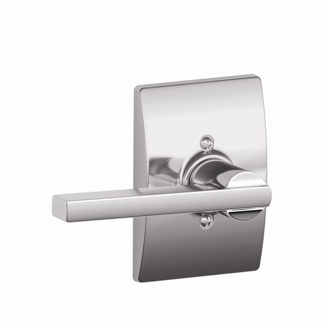 Schlage Latitude Lever With Century Rosette Half Dummy in Bright Chrome finish