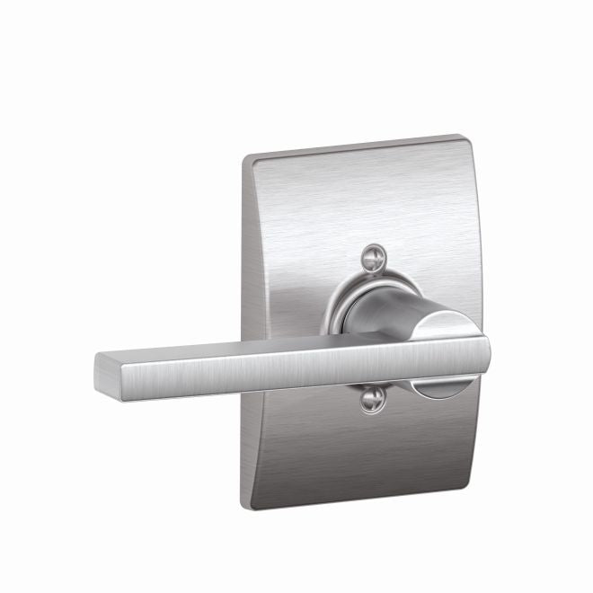 Schlage Latitude Lever With Century Rosette Half Dummy in Satin Chrome finish