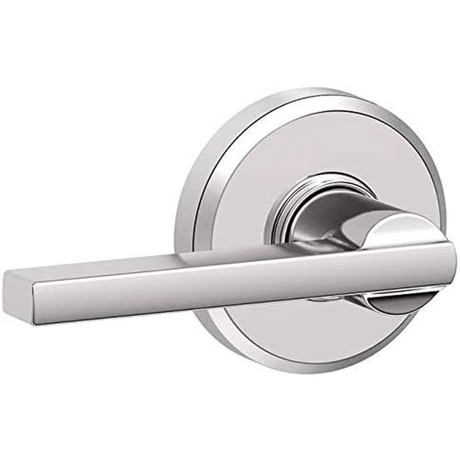 Schlage Latitude Lever With Greyson Rosette Half Dummy in Bright Chrome finish