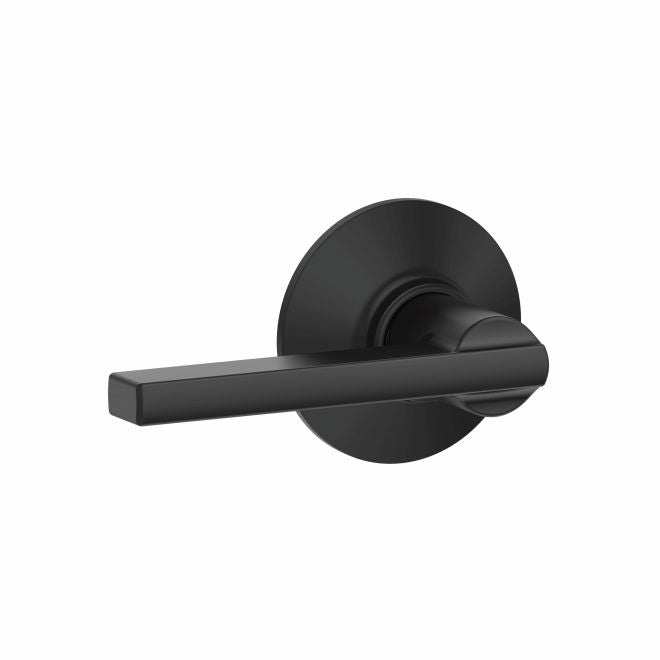 Schlage Latitude Passage Lever in Flat Black finish