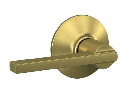 Schlage Latitude Passage Lever in Satin Brass finish