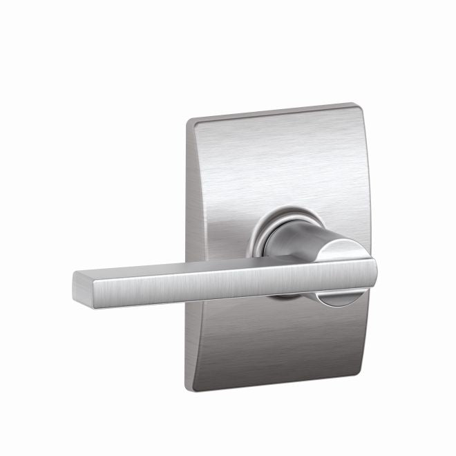 Schlage Latitude Passage Lever With Century Rosette in Satin Chrome finish