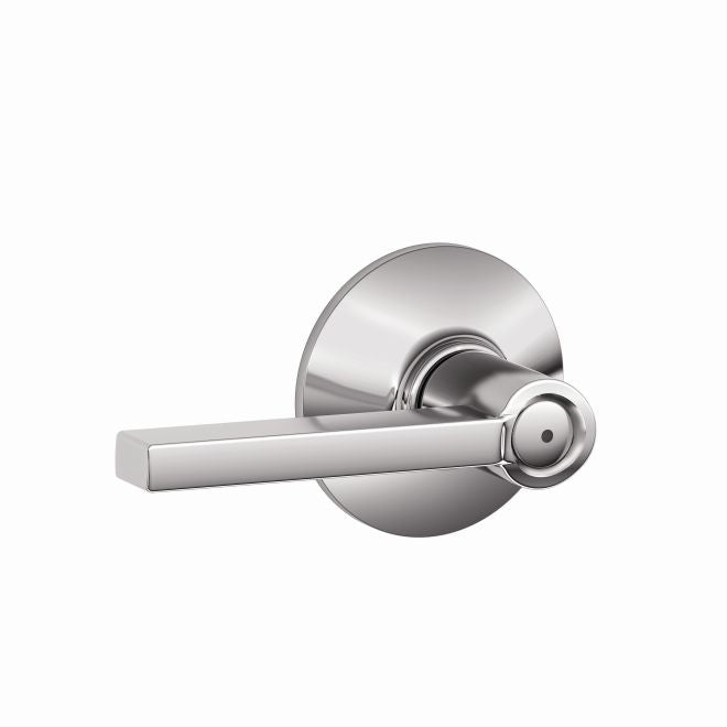 Schlage Latitude Privacy Lever in Bright Chrome finish